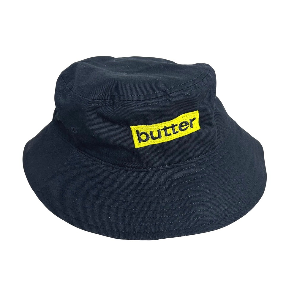 Butter Bucket Hat Unisex OS‎ Black Wide Brim AS Colour Cotton Skateboarding